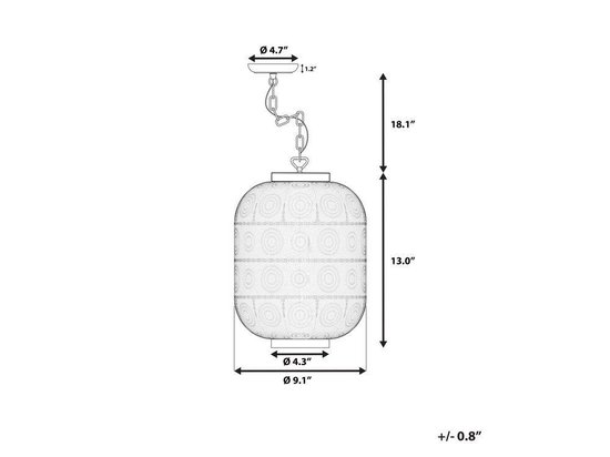 Beliani Maringa Hanglamp Metaal 23 X 23 Cm - Silver