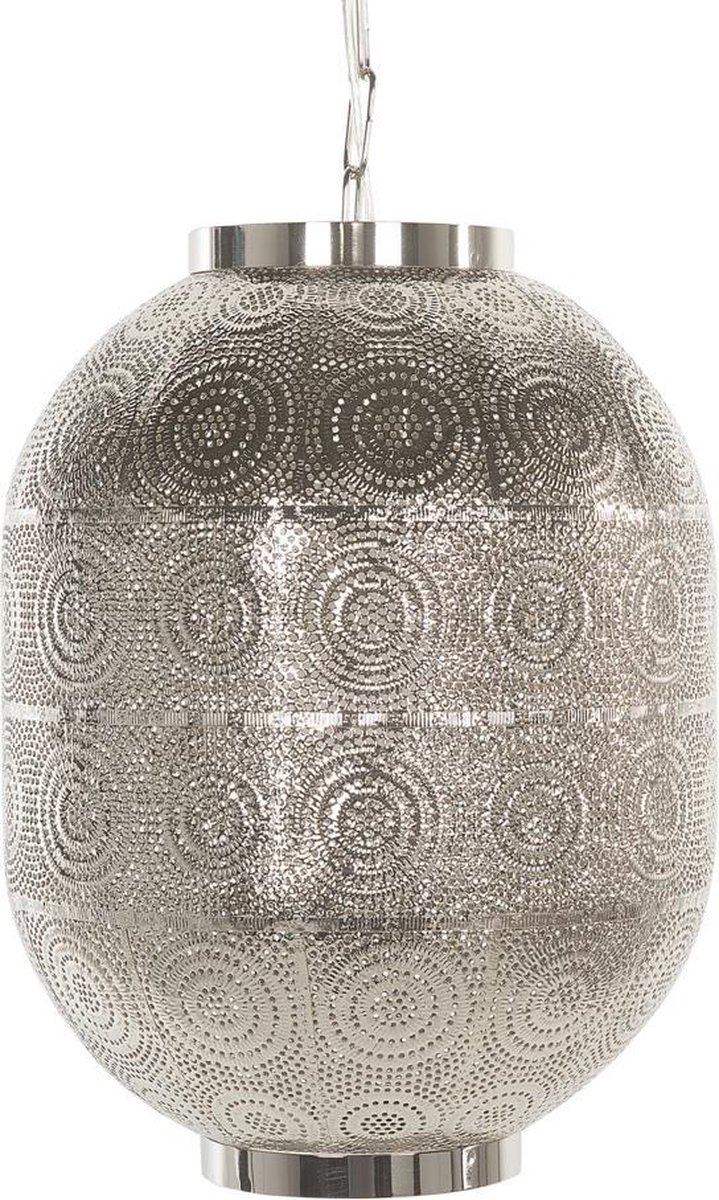 Beliani Maringa Hanglamp Metaal 23 X 23 Cm - Silver