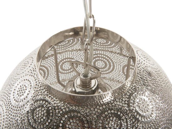 Beliani Maringa Hanglamp Metaal 23 X 23 Cm - Silver