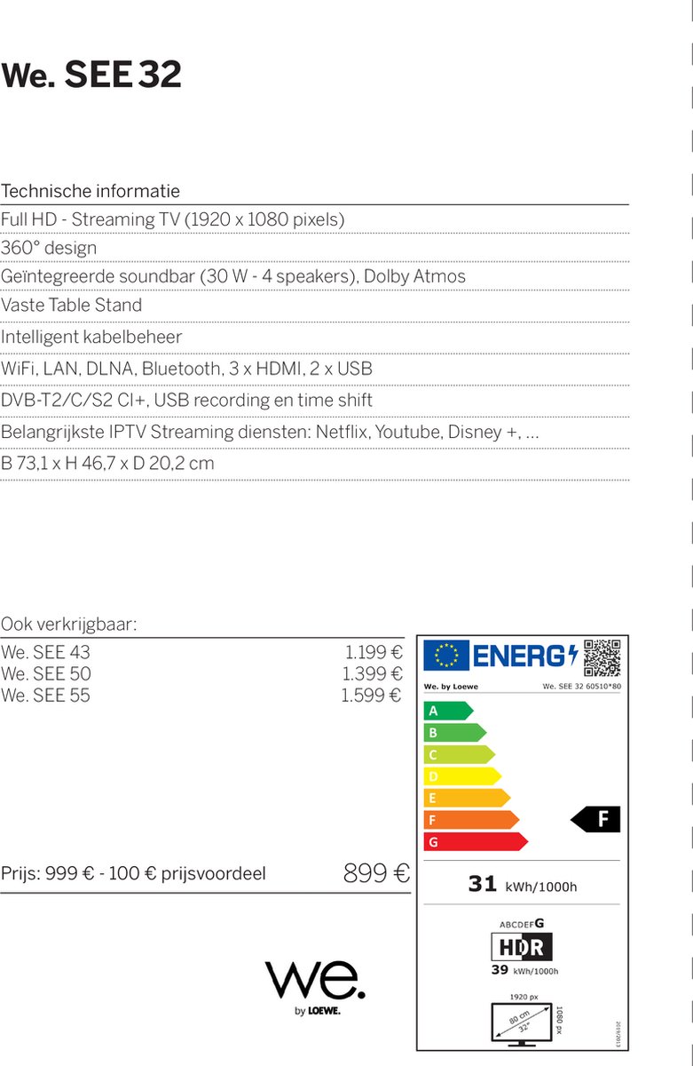 Loewe We. SEE 32 Full HD LED TV storm grey