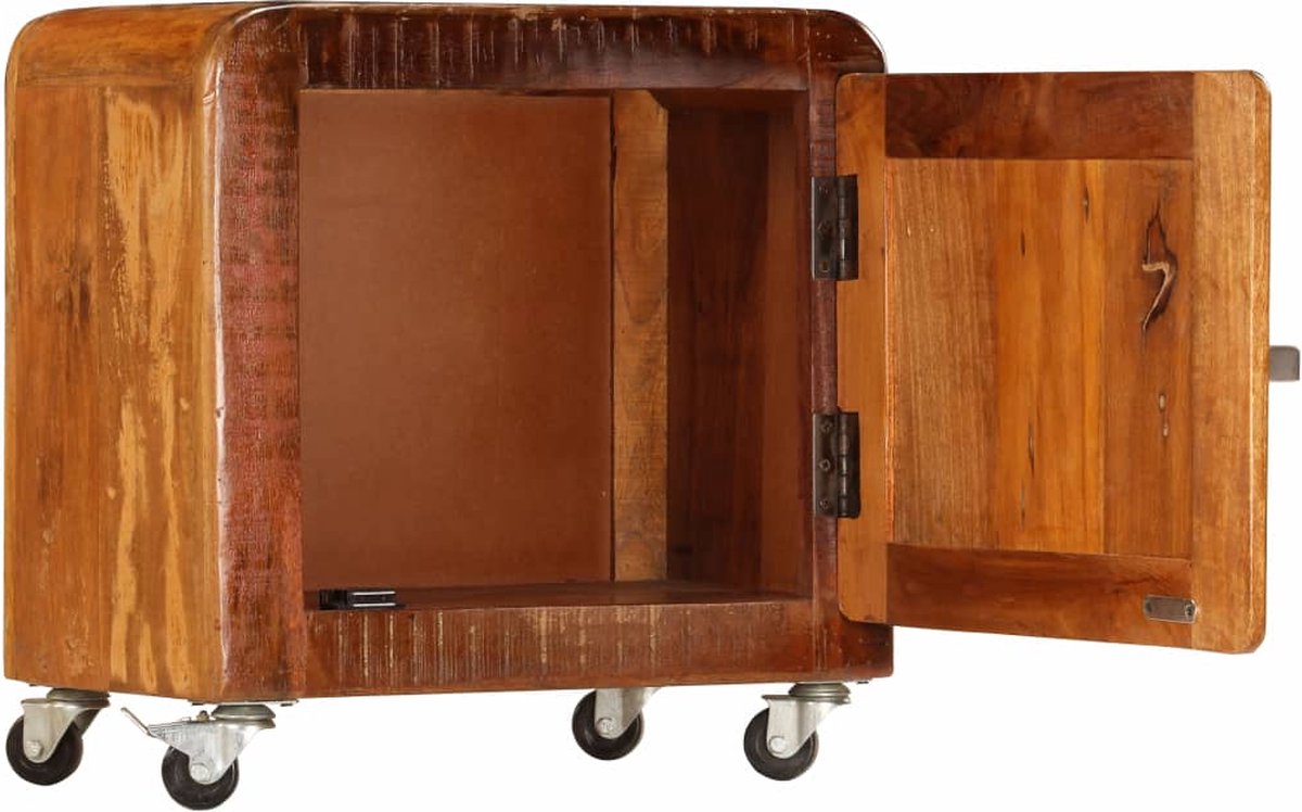 Vidaxl Nachtkastje 50x30x50 Cm Massief Gerecycled Hout