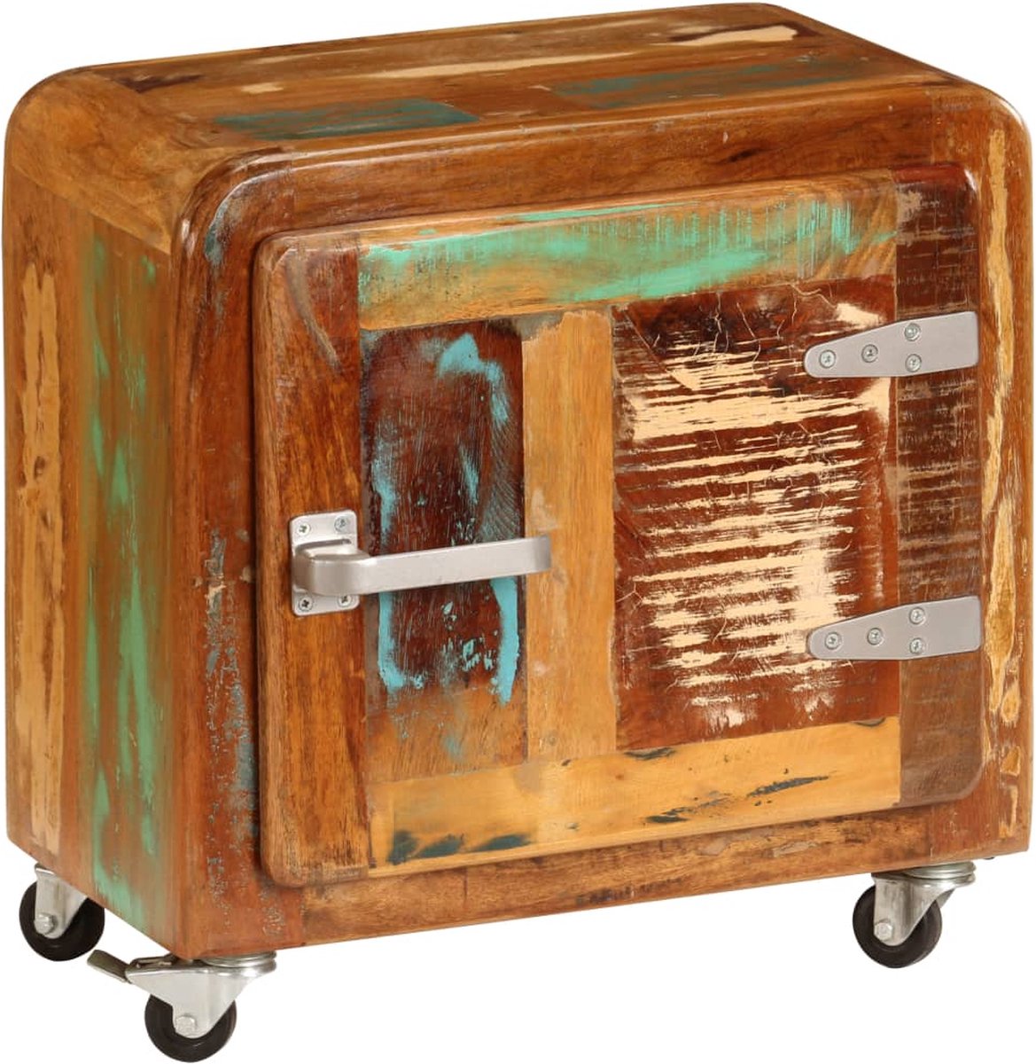 Vidaxl Nachtkastje 50x30x50 Cm Massief Gerecycled Hout