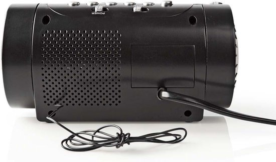 Nedis Digitale Wekkerradio Met Display Led Van 0,9"" Fm Dubbel Alarm Sluimeren - Zwart