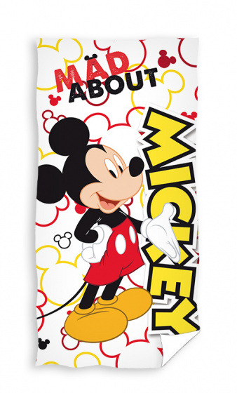 Disney badlaken Mickey Beach Mad junior 70 x 140 cm katoen wit