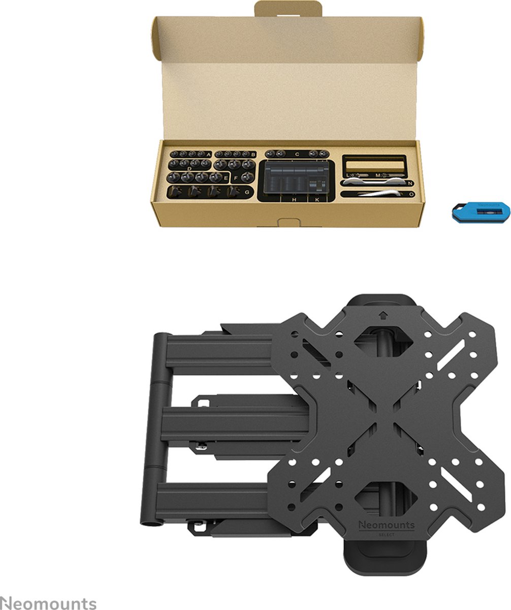 NewStar NEOMOUNTS BY WL40S-850BL12 full motion wandsteun voor 32-55" - Zwart