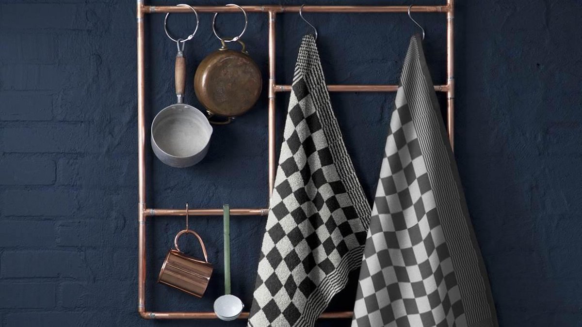 DDDDD Barbeque Keukendoek (Set Van 6) - 100% Katoen - Black - Zwart