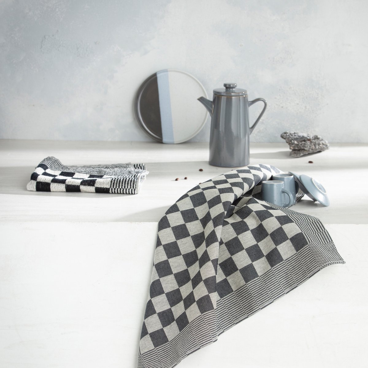 DDDDD Barbeque Keukendoek (Set Van 6) - 100% Katoen - Black - Zwart