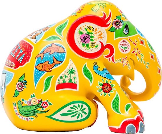 Elephant Parade Ranjeeta - Handgemaakt Olifantenstandbeeld - 20 Cm - Geel