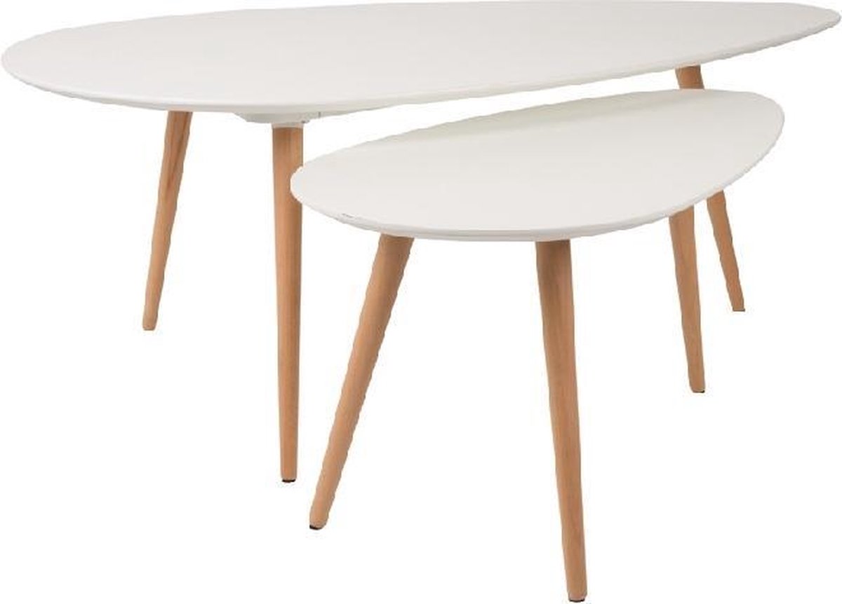 MOOS Vestbjerg - Side Table Drop Set Of 2 - - Wit