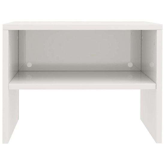 Vidaxl Nachtkastje 40x30x30 Cm Spaanplaat Hoogglans - Wit
