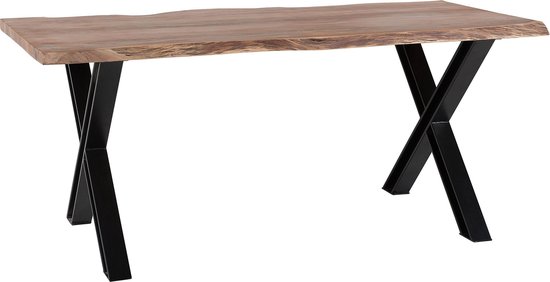 Beliani Brooke Eettafel Acaciahout 95 X 180 Cm - Bruin