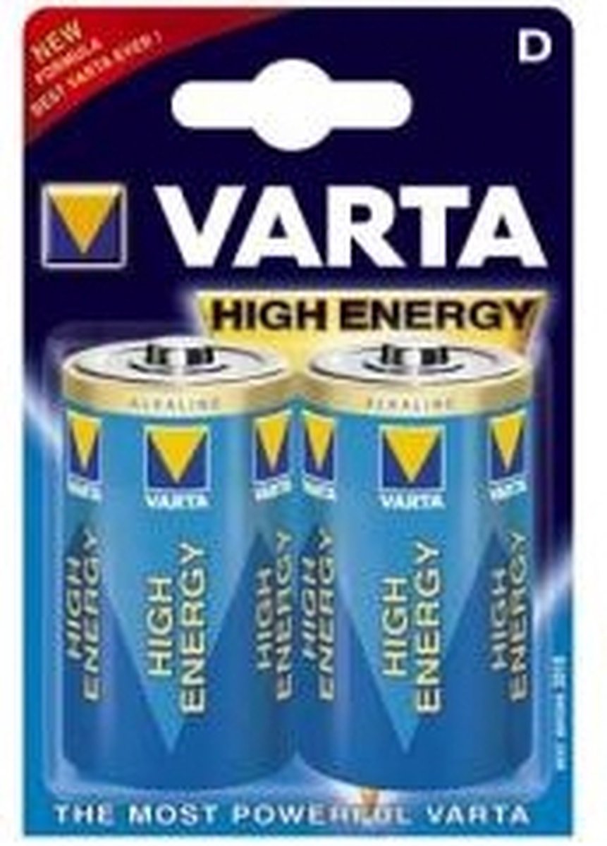 Varta High Energie D Batterijen - 2 Stuks - Blauw