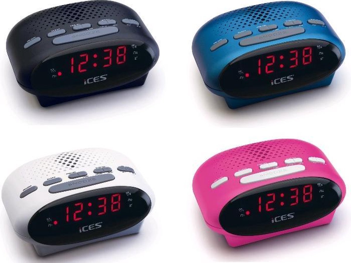 Lenco Fm Wekkerradio Ices Icr-210 Blue - Blauw
