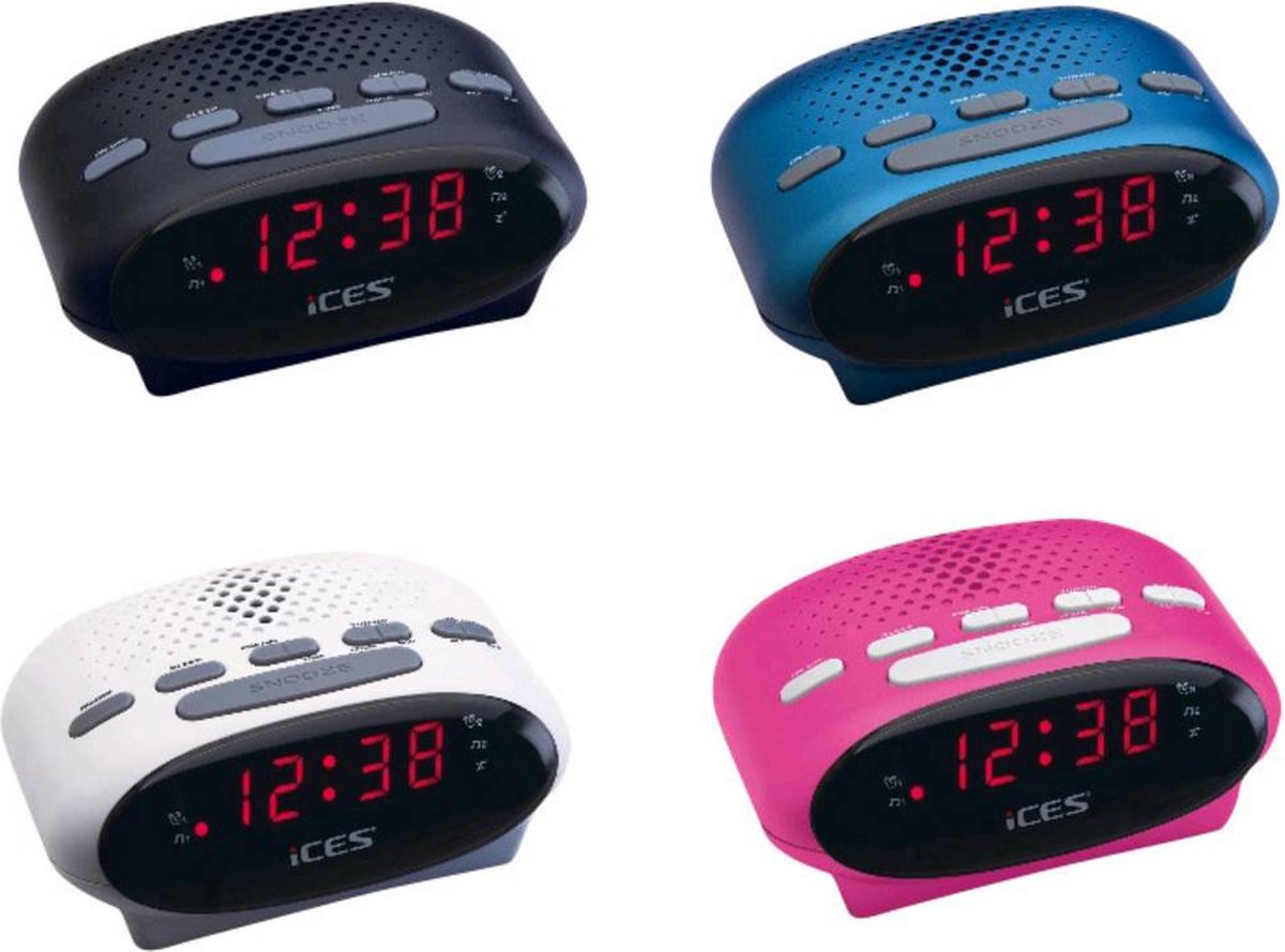Lenco Fm Wekkerradio Ices Icr-210 Blue - Blauw