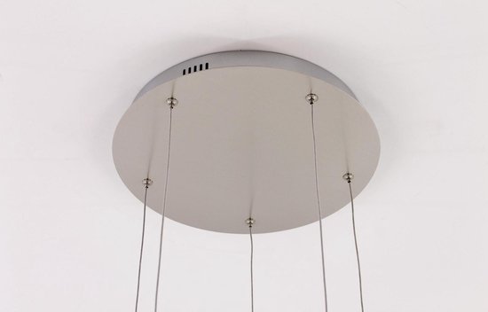 Highlight Hanglamp Nebula 5 Lichts Ø 35 Cm Amber Glas - Silver