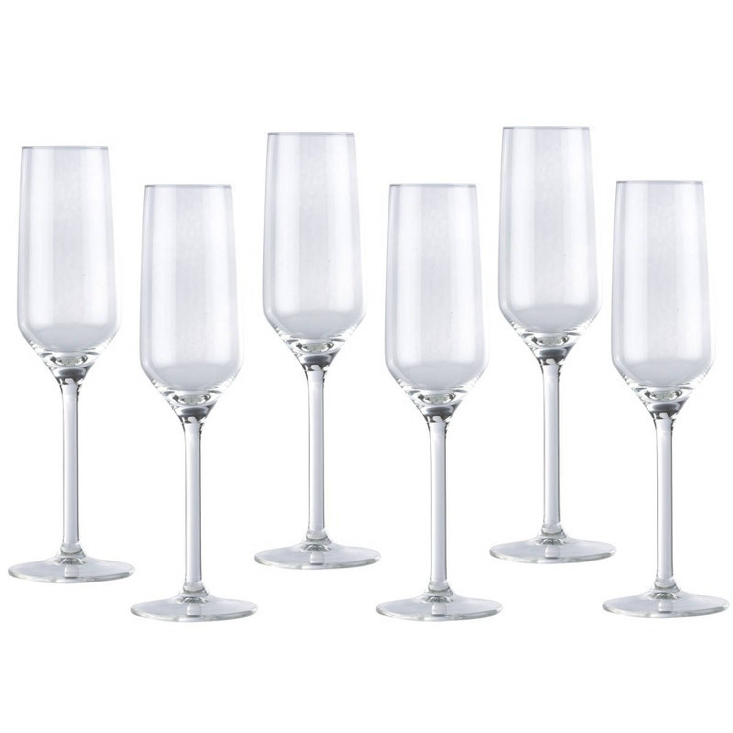 Champagneglas / Glazen 6x Stuks 22 Centiliter - Feest / Party Champagneglazen Set