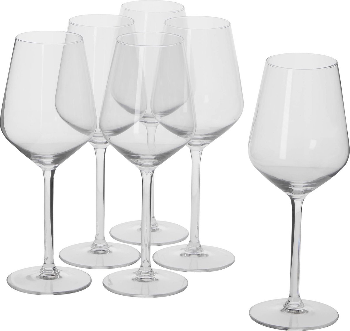 Alpina Wijnglazen Set - Wijnglas Voorte Wijn - Hoogte 21cm - 37 Cl - 6 Stuks - Wit