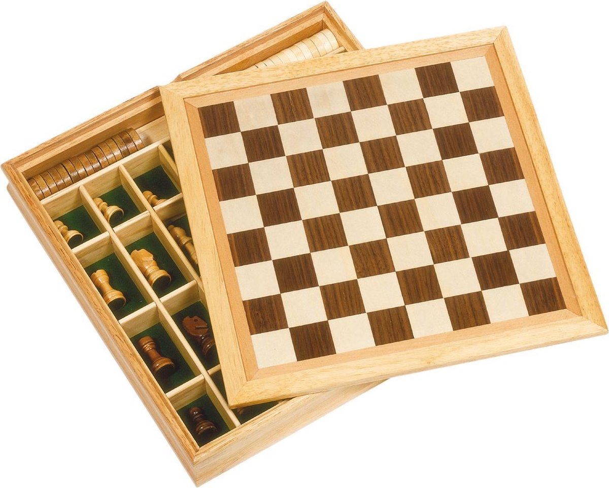 Goki Chess, Draughts And Nine Men's Morris Game Set