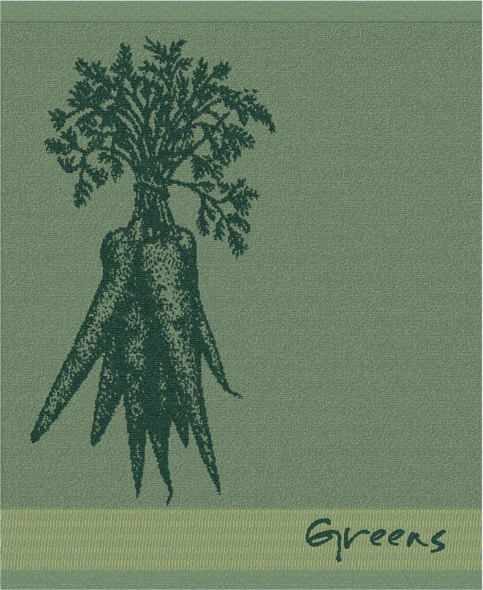 DDDDD Greens Keukendoek (Set Van 6) - 100% Katoen - Green - Groen