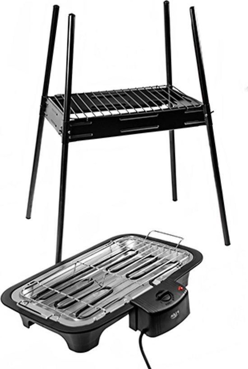 Adler Ad 6602 - Elektrische Barbecue - 2000 Watt - - Zwart