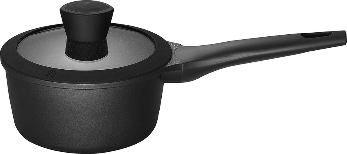 Sola Steelpan Fair Cooking - Ø 18 Cm -/wit - Inclusief Deksel - Zwart