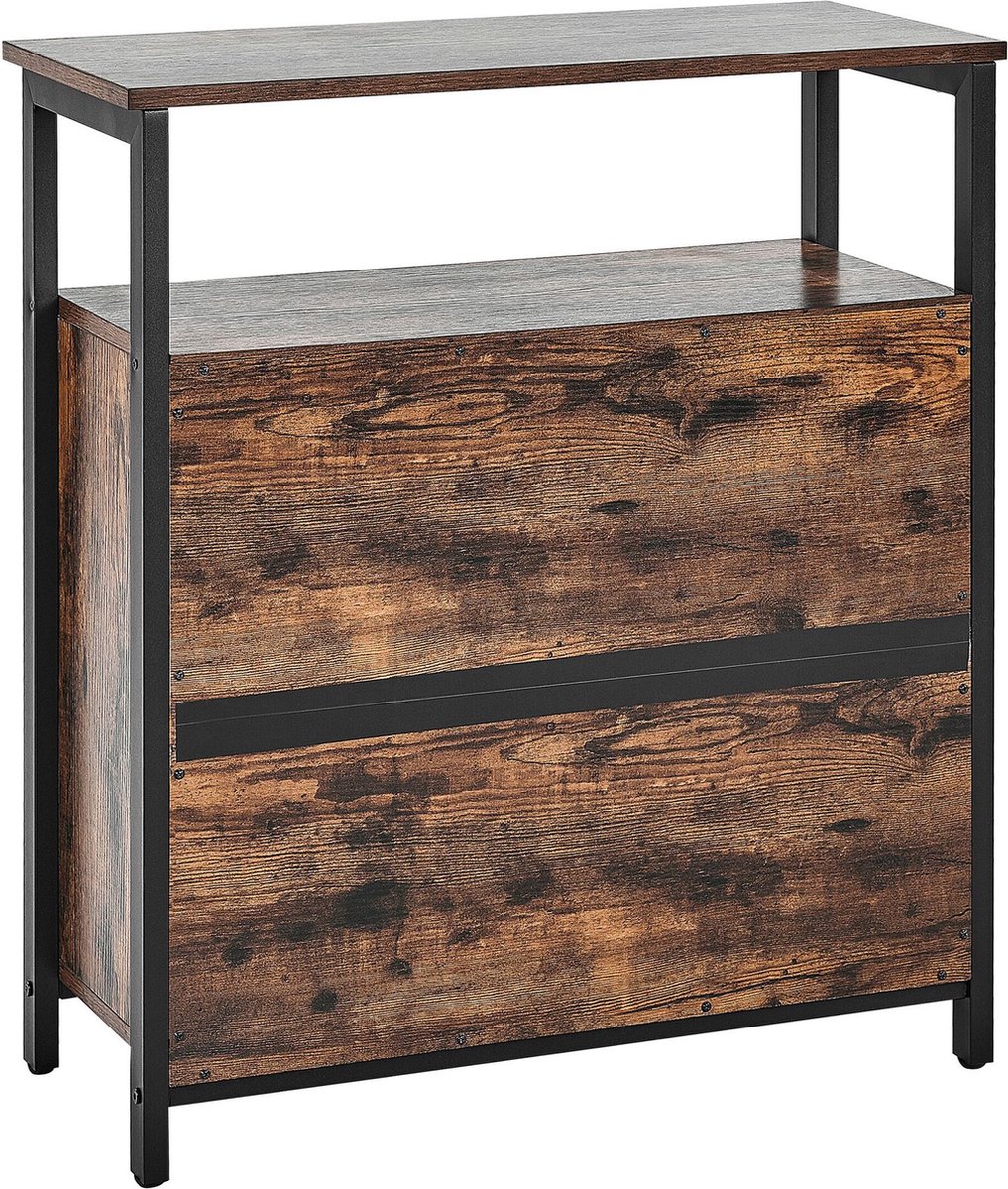 Beliani Vilseck - Dressoir-donkere Houtkleur-vezelplaat - Bruin