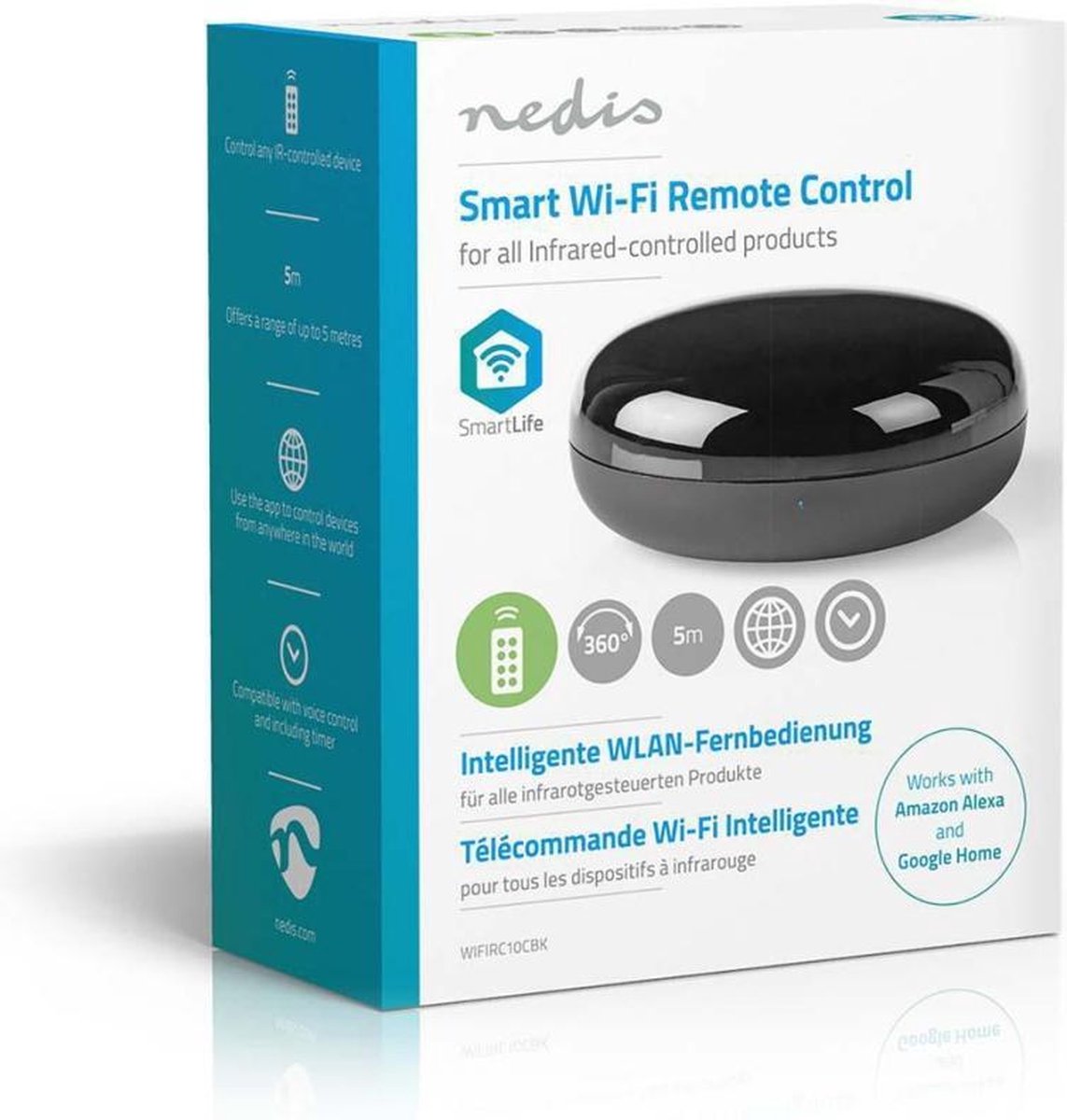 Nedis Smartlife Ir-afstandsbediening 0.70 M - Zwart
