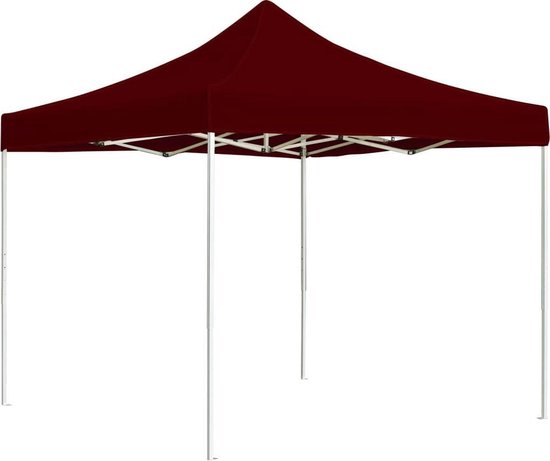 Vidaxl Partytent Professioneel Inklapbaar 3x3 M Aluminium Wijn - Rood