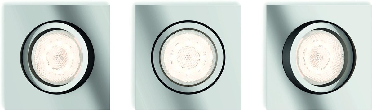 Philips - Shellbark Recessed Chrome 3x4.5w Selv - Silver