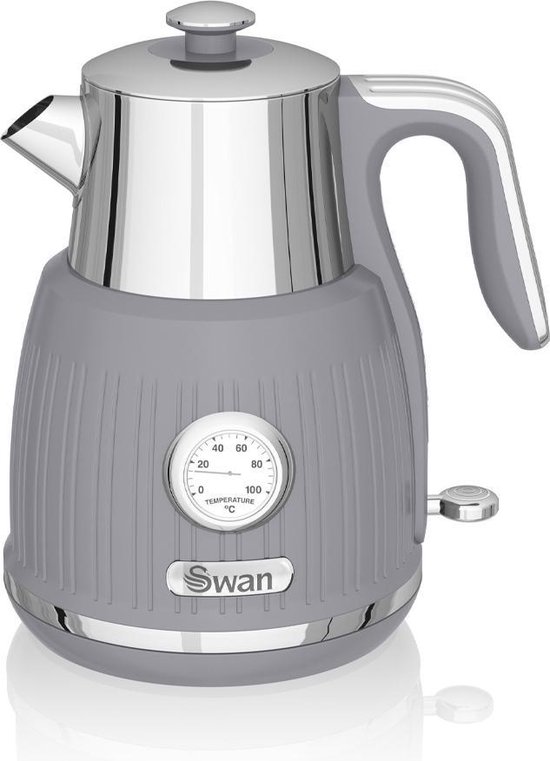 Swan Sk31040grn Retro Waterkoker 1.5 Liter - Grijs