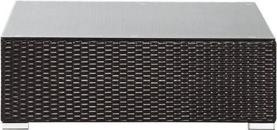 Beliani Xxl Loungeset Pe Rotan 75 X 130 Cm - Bruin