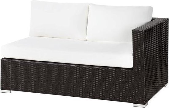 Beliani Xxl Loungeset Pe Rotan 75 X 130 Cm - Bruin