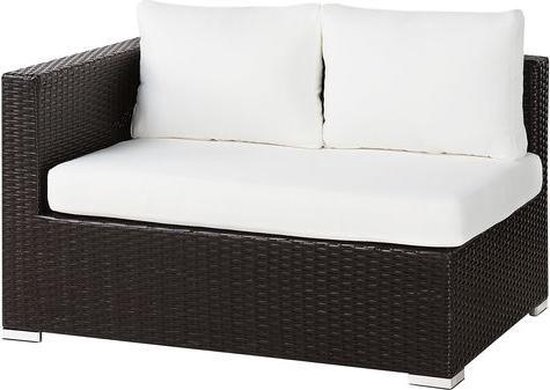 Beliani Xxl Loungeset Pe Rotan 75 X 130 Cm - Bruin