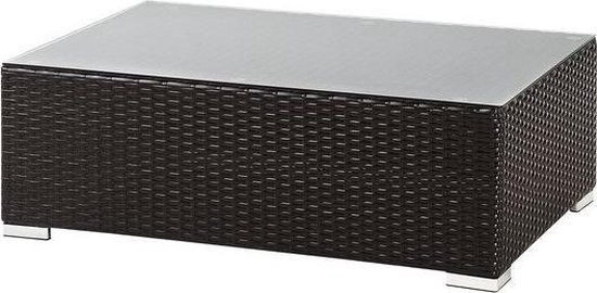 Beliani Xxl Loungeset Pe Rotan 75 X 130 Cm - Bruin