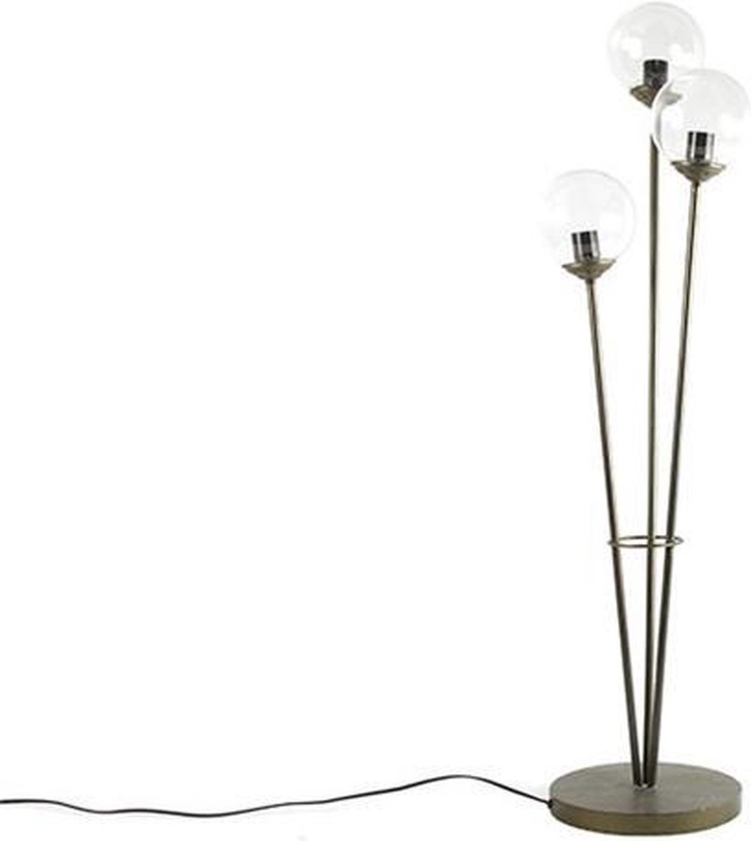 TOM Staande Lamp Laurens 124 Cm E27 Rvs 40w - Goud