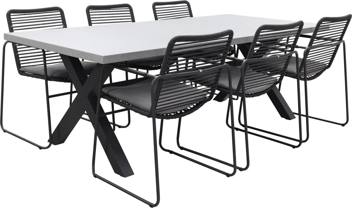 4 Seasons Taste Elba/verona 220 Cm. Tuinset - 7-delig - Grijs