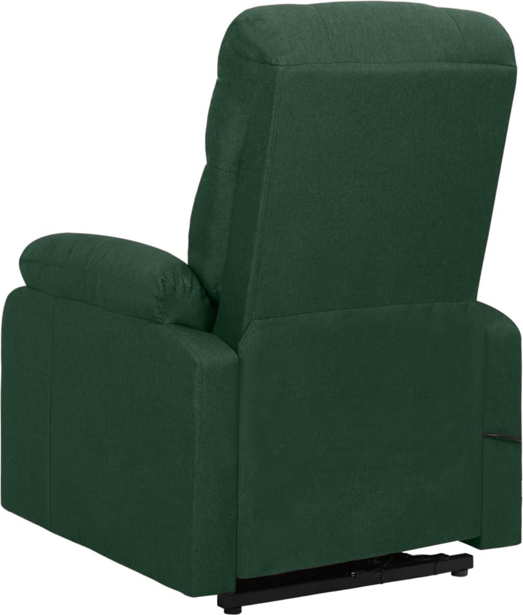 Vidaxl Sta-op-massagestoel Verstelbaar Stof Donker - Groen