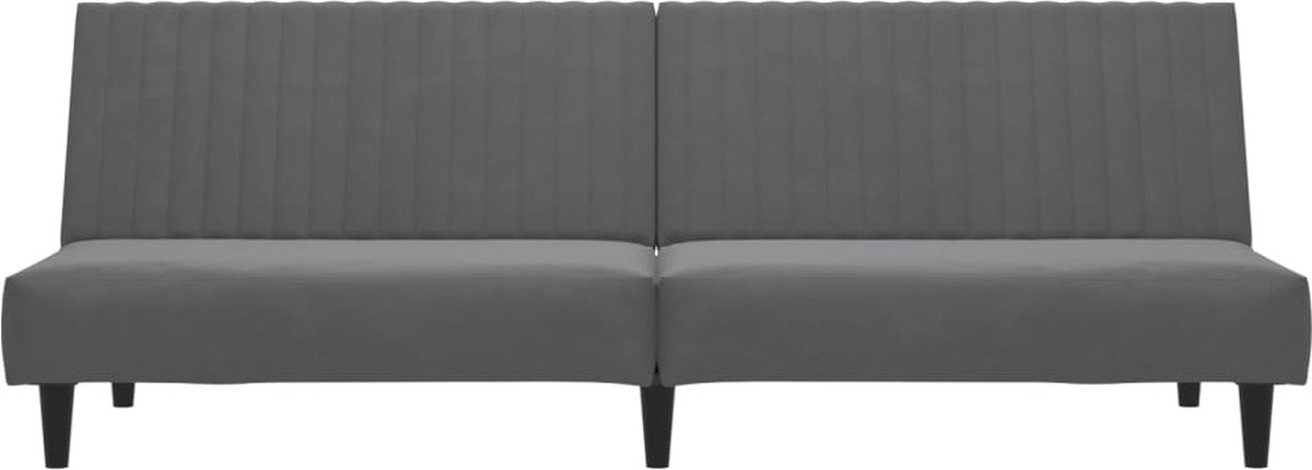 Vidaxl Slaapbank 2-zits Fluweel Donker - Grijs