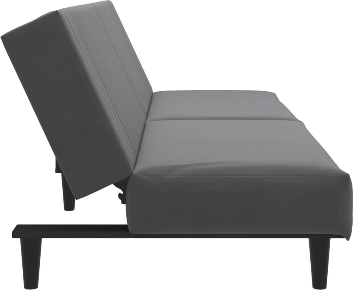 Vidaxl Slaapbank 2-zits Fluweel Donker - Grijs