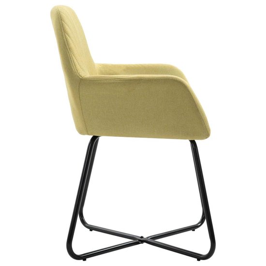 Vidaxl Eetkamerstoelen 6 St Stof - Groen