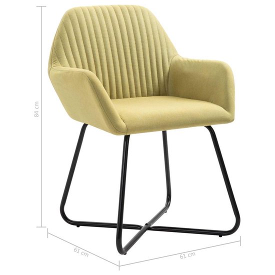 Vidaxl Eetkamerstoelen 6 St Stof - Groen