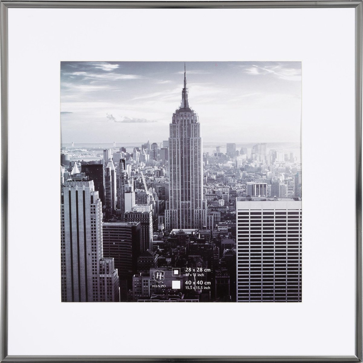 Henzo Fotolijst - Manhattan - Fotomaat 40x40 Cm - Donker - Grijs