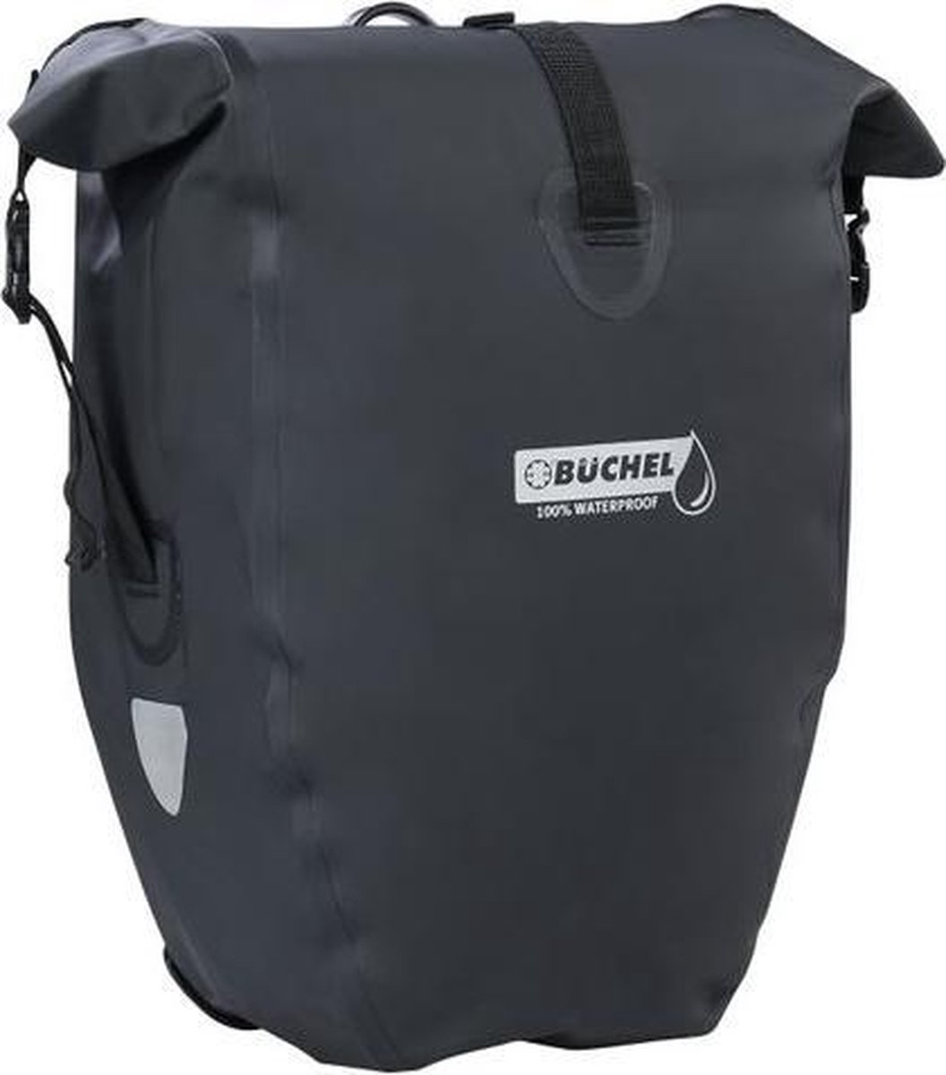 Fietstas Büchel 100% Waterdicht 25,4 Liter - - Zwart