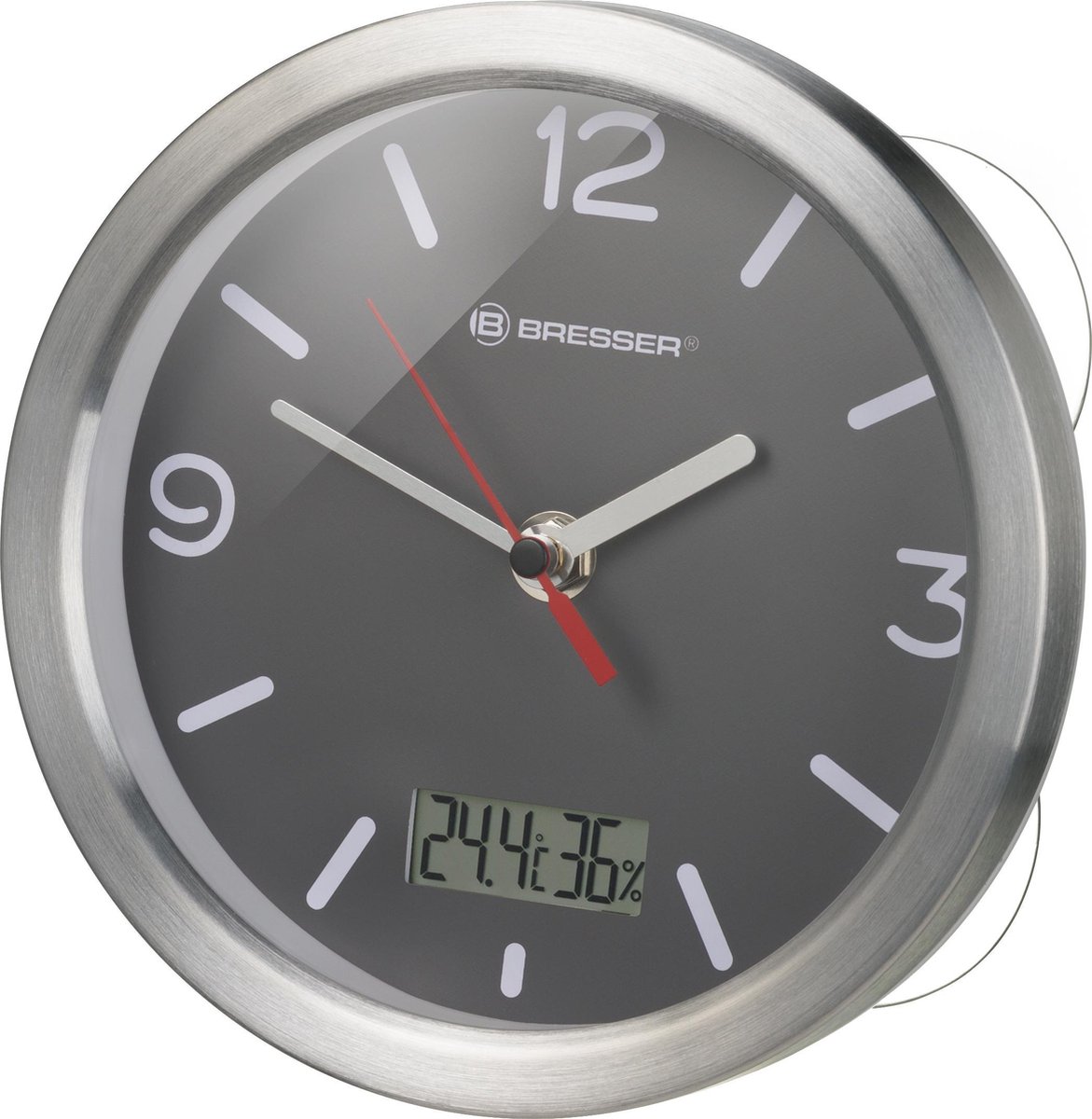 Bresser Wandklok Mytime Bath 25 Cm Zilver/grijs