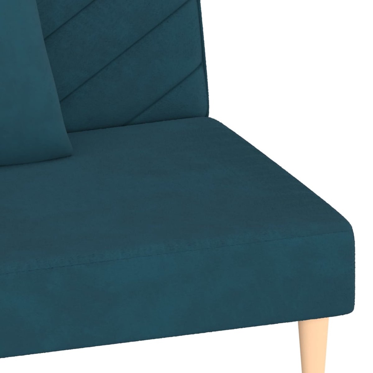 Vidaxl Slaapbank 2-zits Met 2 Kussens Fluweel - Blauw