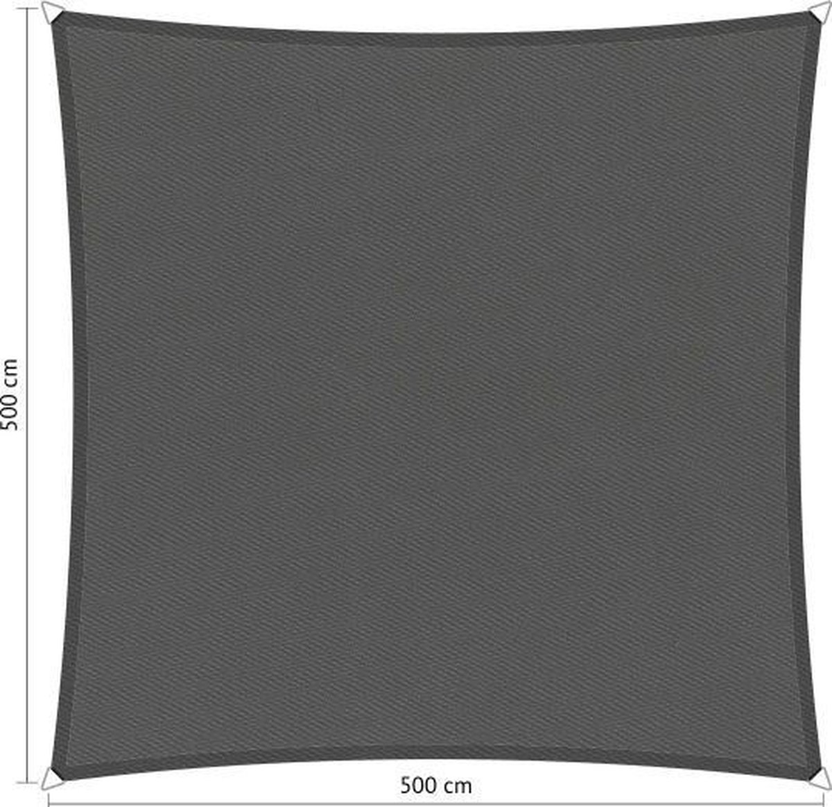 Shadow Comfort Waterafstotend Vierkant 5x5m Vintage Grey - Grijs