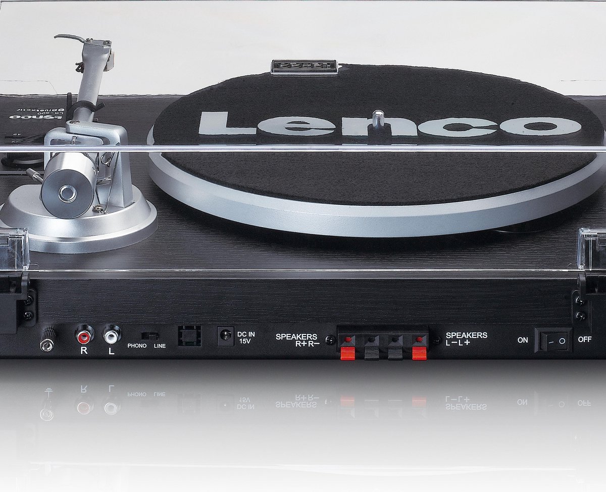 Lenco Platenspeler Met Ingebouwde Versterker En Bluetooth Plus 2 Externe Speakers Ls-500bk - Zwart