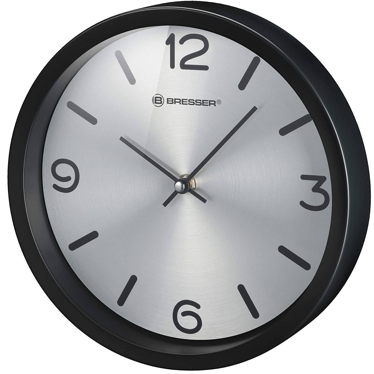 Bresser Wandklok Mytime Silver Edition 25 Cm Rvs - Negro