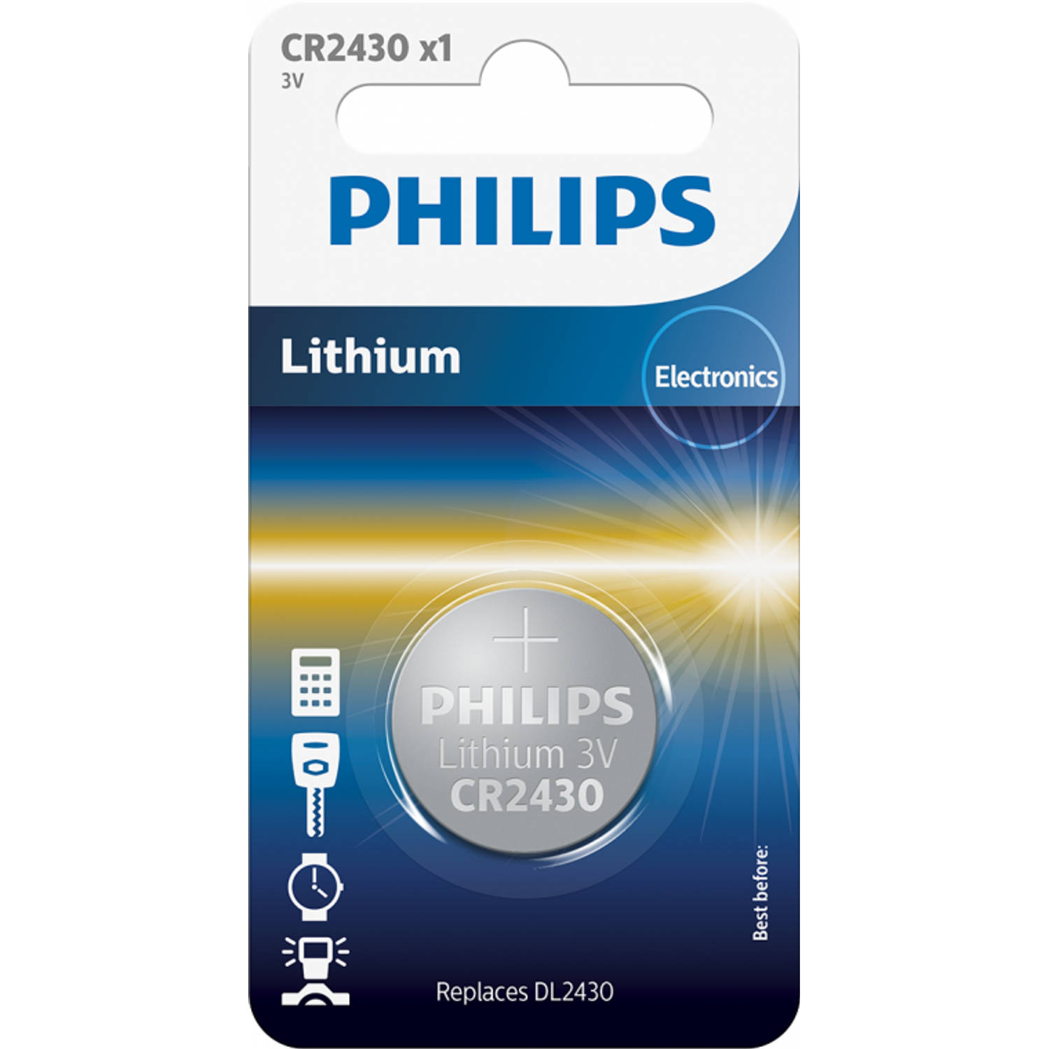 Philips Lithium Cr2430 Blister 1