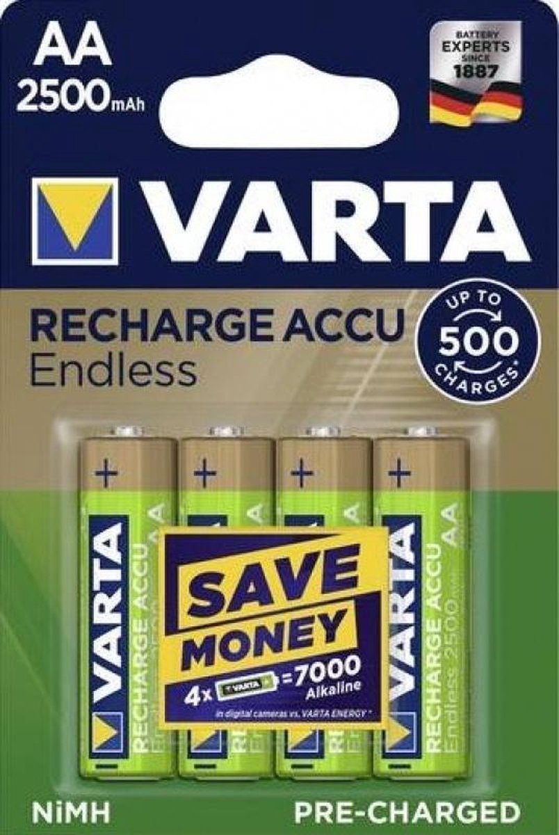 Varta Recharge Accu Endless Aa 2500mah Blister 4